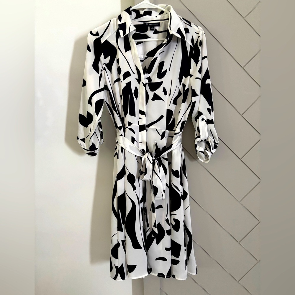 Black and white INC dress